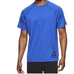 Reebok Men's Duration Quick Dry Short Sleeve Athletic T-Shirt, Up to Size M